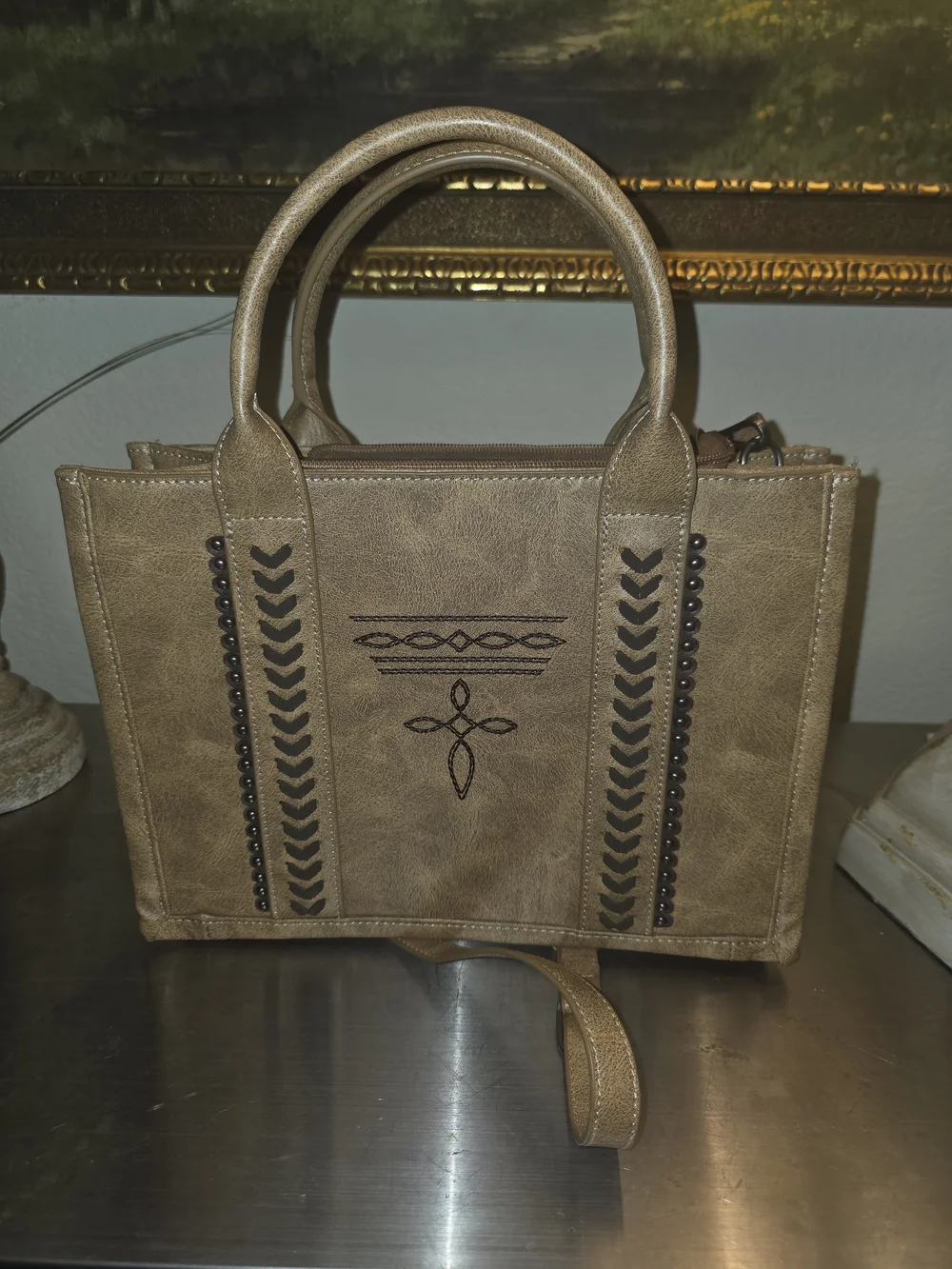 Montana West Tote Bag with Stud Details - Women's Handbag